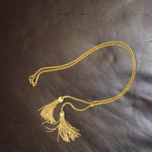 Like New.  JCrew Goldtone Tassel Necklace